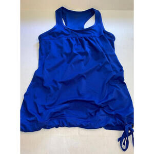 Athleta Tinker Tank Racerback with Tie Waist Blue Size Small
